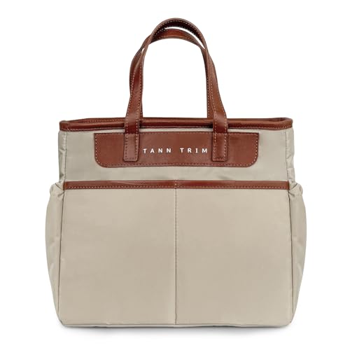 Image of TANN TRIM Beige Insulated Lunch Bag, Reusable and Washable, Office Lunch Bag for Men and Women, Eco-Friendly (Beige)