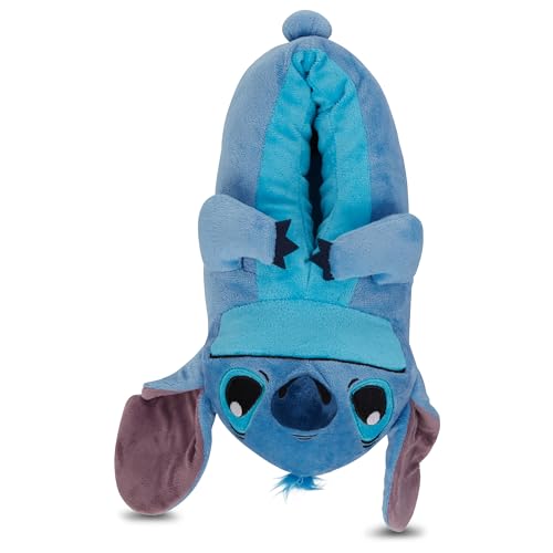 Disney Ladies Lilo and Stitch Slippers - Ladies Classic Lilo and Stitch Big Face Plush Slippers Lilo and Stitch 3D Plush Slippers3
