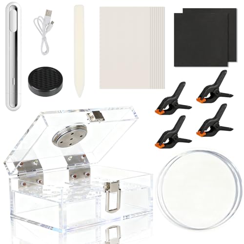 DEDC Card Cleaning Kit Flattening Restoration Repair Care Sport Card with Heat Pen Acrylic Humidor and Accessories Complete Solution for TCG Collectors and Enthusiasts Alpha
