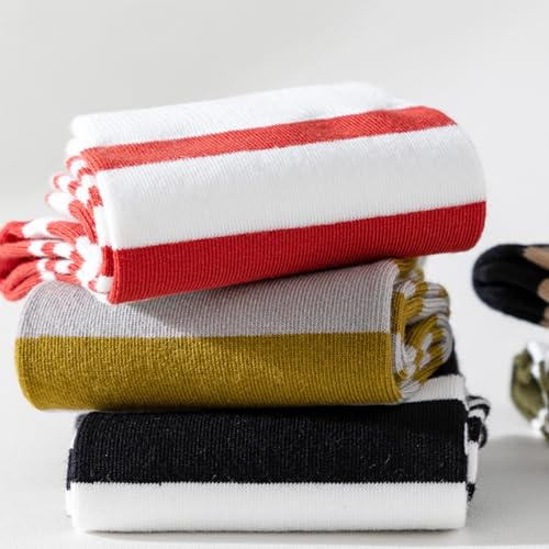 Image of Women's Crew Socks, Casual Athletic Running Cushioned Socks, 5 Pairs