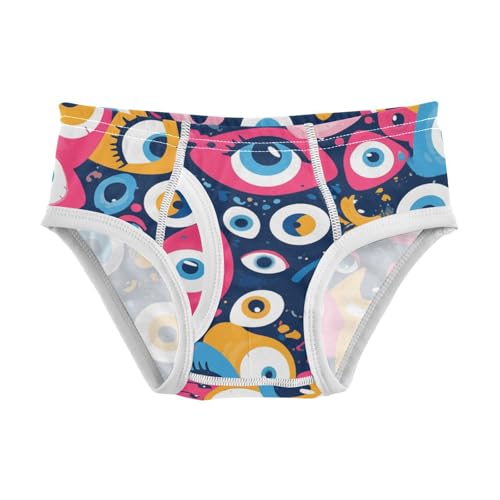 KLL Black and White Evil Eyes Baby Boys Comfort Underwear Briefs Breathable Children Panties