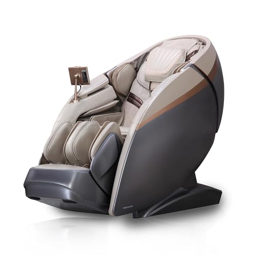 Image of ROBOTICVIBE RV9090 4D Massage Chair | Dual-Core System | 28 Auto Programs | 143cm SL-Track | Negative Ion Air-Purification | Voice Control | V-Hand Techniques | Airbags - Beige