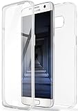 ONEFLOW Touch Case für Samsung Galaxy S7 Edge Hülle beidseitig stoßfest, Schutzhülle vorne und hinten, 360 Grad Komplettschutz, Handyhülle transparent mit Displayschutz - Klar