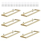 OFILLES 6-Shelf Metal Wall Mounted Wine Rack Organizer, Hanging Wine Bottle Holder Display for Beverages/Liquor Bottles Storage