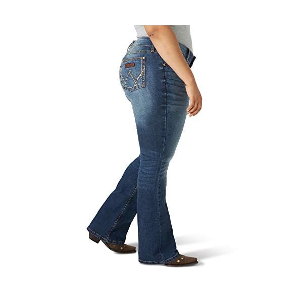 Wrangler-Womens-Retro-Mae-Plus-Size-Mid-Rise-Boot-Cut-Jean Wrangler womens Retro Mae Plus Size Mid Rise Stretch Boot Cut Jeans, Dark Blue, 20-34 US