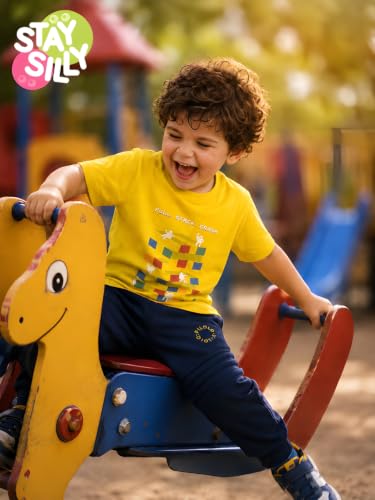 Image of Pilolo Kids Soft Cotton Lycra Pocket T-Shirt for Boys - (Combo Pack of 2)