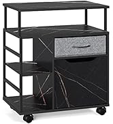 Amazon Co Jp Homooi デスクワゴン 多機能 大容量収納 サイドワゴン プリンター台 キャビネット 引き出し キャスター付き 袖机 対応 移動便利 スチールミクス木製 おしゃれ 幅600 奥行400 高さ705mm 文房具 オフィス用品