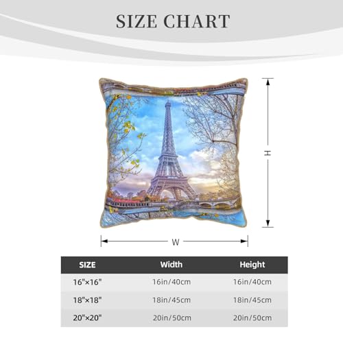 Housse coussin velours Tour Eiffel douce pour décoration salon - 5