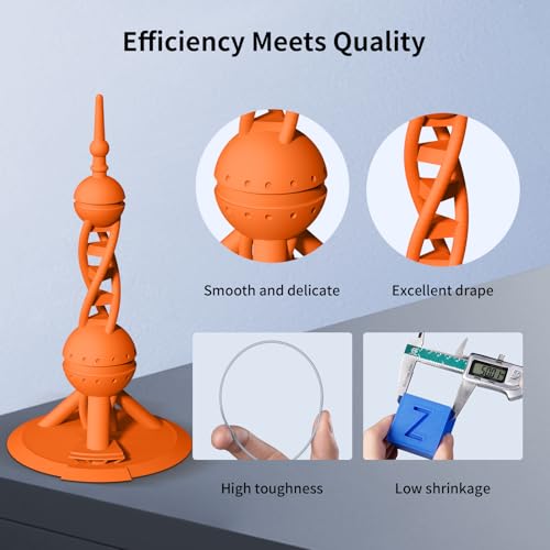 Image of ANYCUBIC High Speed 3D Printer Filament 1.75mm, Print Up to 10X Faster, Rapid PLA Filament with High Prints Quality, Dimensional Accuracy + /- 0.02mm, 1KG Reusable Spool, Vibrant Orange