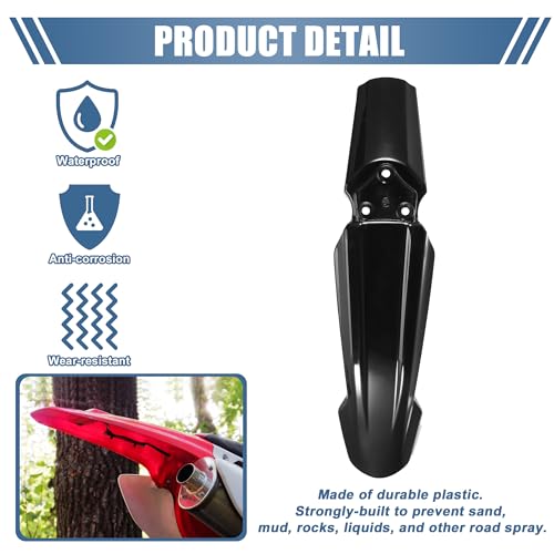 Image of ACROPIX Motorcycle Rear Tail Mud Guard Fender Dirt Bike Pit Mudguard Modified Mud Flap Protector Black Fit for Surron S for Surron x - Pack of 1