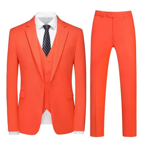 Wjnvfioo One Button Mens Suit Slim Business Suit Solid Color Formal Office Business Suit Three-Piece Groom's Party Dress2