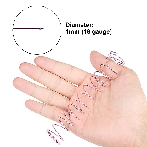 Image of Tenn Well 165ft 18 Gauge Aluminum Wire Light Pink Bendable for Jewelry