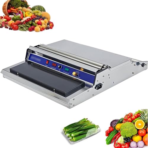 Máquina de embalaje manual con temperatura ajustable y placa de calefacción integrada para sellado térmico y envoltura con película de plástico