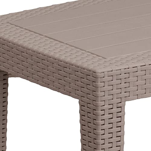 Flash Furniture Seneca Light Gray Faux Rattan Coffee Table #TOP4