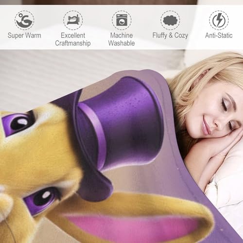 Couverture en flannel douce lapin mignon pour des soirees cocooning au canape