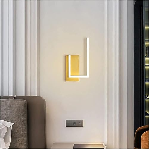Luces de montaje en pared cuadradas 10W doradas para decoración interior 7