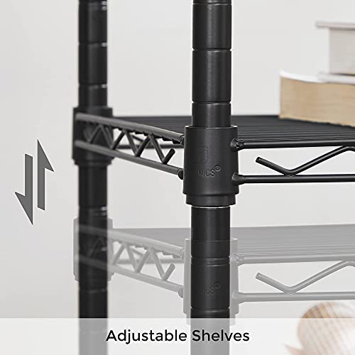 Songmics 3 Tier Printer Stand, Printer Table With Wheels, Rolling Printer Cart, Printer Desk With Metal Frame For Home Office, 16.1 X 12.2 X 26.8 Inches, Black Ulgr303B01 #TOP2