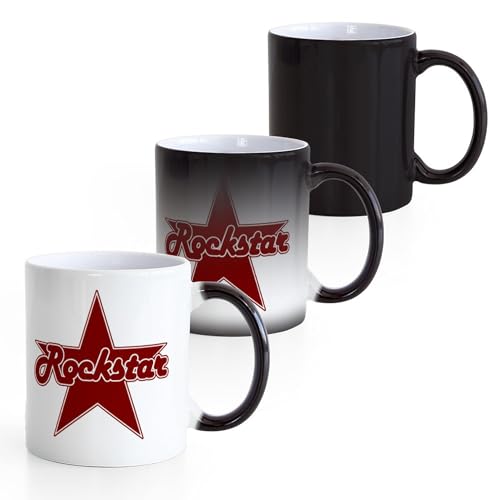 Taza Mágica Rojo Estrella Rockstar de Cerámica 11 oz miniatura 4