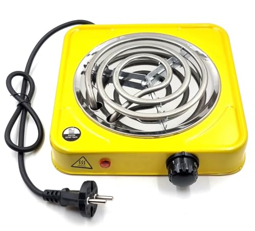 Image of nidar hub Electric Charcoal Burner Hot Plate 1000W | Instant Coal Heater Sigdi | Fast Heating Stove for Charcoal, Coffee & Tea | Multipurpose Electric Hot Plate for Home & Kitchen - Mixed Color