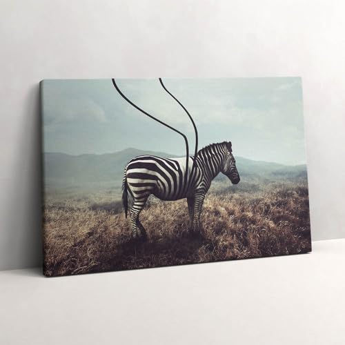 Peinture murale zébrée 60x40cm pour donner de la vie à un mur blanc