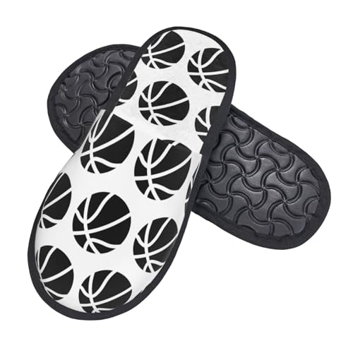 Basketball Slippers For Women Men Cozy Indoor And Outdoor Slip On Slippers Fuzzy House Shoes2