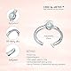 CHIC & ARTSY Zehenringe 925 Sterling Silber Erstellt Opal Zehenringe für Frauen Opal Offene Zehenringe Einstellbare Manschette Zehenringe Strand Zehenfinger Ringe