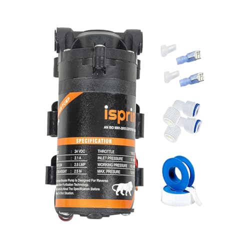 Image of iSpring Complete Ro Purifier Filter Service kit of 80 GPD Membrane Water with Copper Filter All Accessories Service kit with Booster Pump and SMPS