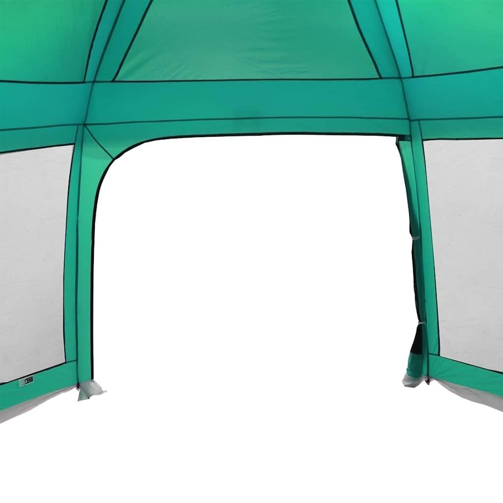 Zielony namiot basenowy ze zdejmowanym zadaszeniem, ściankami z siatki, wodoodporny poliester 185T, 512 x 458 cm, ochrona przed promieniowaniem UV, na kemping, piknik, plażę, ochrona przed owadami