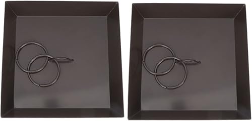 Contenedor negro de 2 piezas de eslabones de lluvia para pájaros, contenedor de adorno de cadena de lluvia de metal, para cadenas de lluvia, cuenca