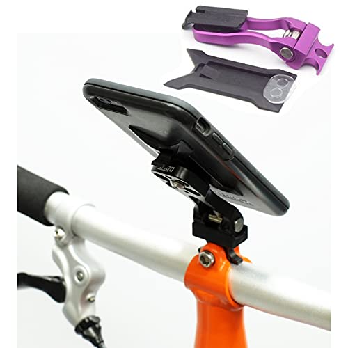 Support téléphone pliable Brompton violet stable et universel pour cyclisme