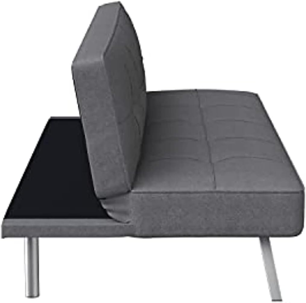Convertible Sofa Bed, 66.1" W X 33. D 29.5" H, Charcoal