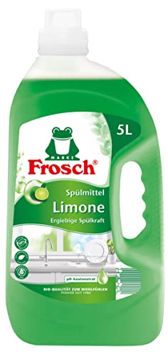 Frosch Limonen Spülmittel, Handgeschirrspülmittel mit fettlösenden Limonen-Extrakten, 5000 ml – Ansicht 1