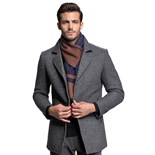 [RIONA] ウール マフラー メンズ 秋 冬 大判 ストライプ おしゃれ 暖かい 羊毛 マフラー