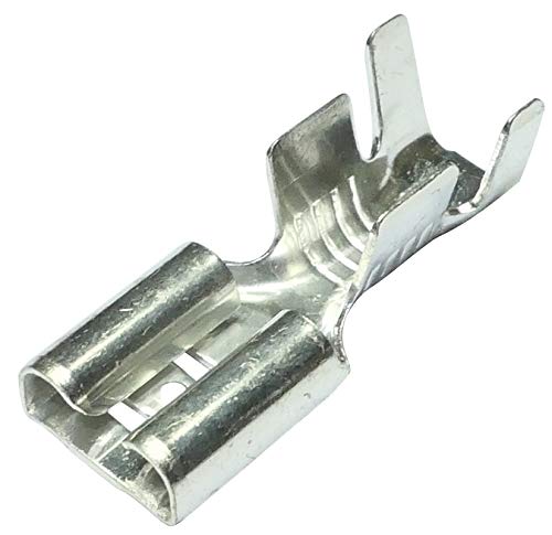 AERZETIX – C11330 - 10x cosses électriques à sertir - Femelles plates non-isolés - 6.3x0.8mm - pour fil de 4mm² à 6mm²