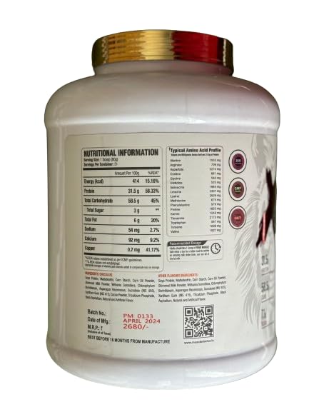 Image of Muscle Doctor X Animal Pious Muscle Gainer 2.5 kg (Belgium Chocolate, Malai kulfi)