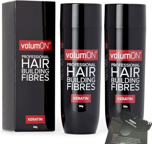 Densifier cheveux fins avec ce lot de 2 fibres de kératine 28g et peigne de précision