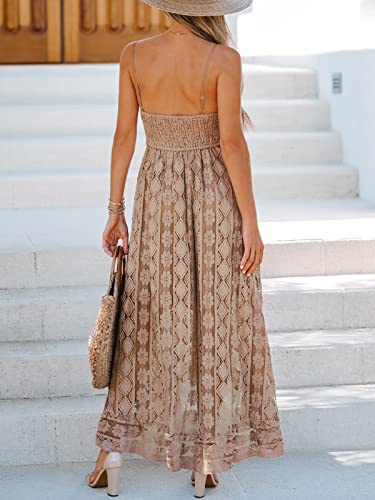 Image of CUPSHE Womens Lace Summer Maxi Dresses 2026 Beach Wear