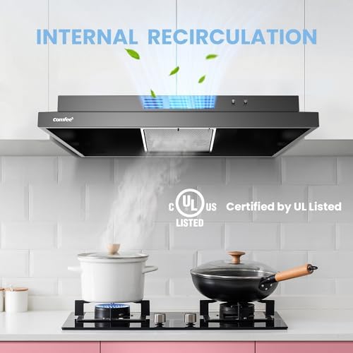 COMFEE' 30 Inch Under Cabinet Range Hood, 200 CFM Ducted/Ductless — view 4