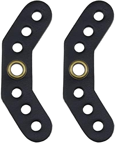 Haidong 2 pcs Leather Bow Yoke Black Leather Bow Yoke with Metal Grommet for Compound Bow Wrist Sling Haidong 2 pcs Leather Bow Yoke Black Leather Bow Yoke with Metal Grommet for Compound Bow Wrist Sling