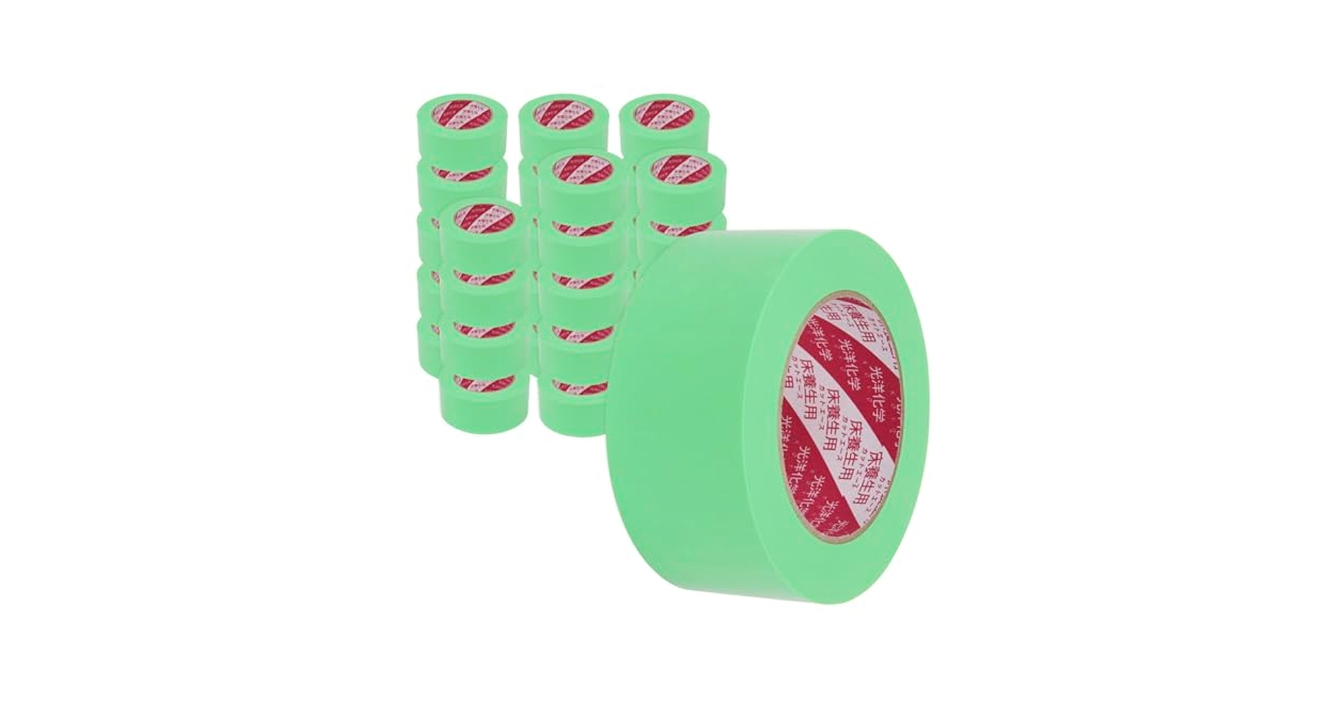 カットエース 粘着テープ グリーン 50mm x 50m 30巻 光洋化学 養生テープ カットエース 50mm×50m 30巻 FG 緑/FB 青
