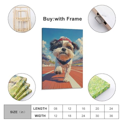 Tableau Shih Tzu decoration salon et chambre poster canifils 40x60cm