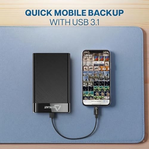 Image of 1TB External Portable Hard Drive 3.0 and C-Type Compatible with Windows 2 Years Warranty