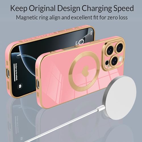 tharlet Magnetic for iPhone 16 Pro Max Case Cute Love Heart Luxury Plating by tharlet - Used condition - Image 2