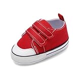 Baby Shoes,Infant Boys Girls Non-Slip Soft Sole Lightweight Sneakers,Unisex First Walking Shoes for 0-18 Months Toddler (A2/Red, 0-6 Months)