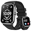 Smart Watch for Men Women (Answer/Make Call) 1.85″ HD Touch Screen Fitness Tracker, 120+ Sport Modes, 24/7 Heart Rate/Sleep Monitor/Pedometer/Calories, Fitness Watch for Android/iOS (Black)