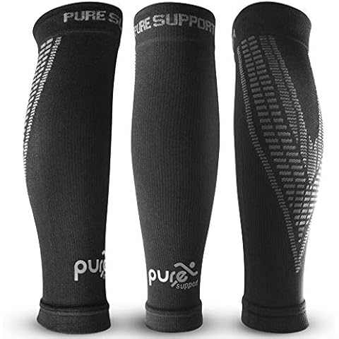 Compression Calf Sleeve Support Brace - Calf Support Sleeve Brace - Shin Splints- Best for Running - Torn Muscle - Sport - Cycling - Leg Cramps - Tight Calves - Women - Men - Kids - One Pair Cover
