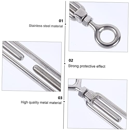 Tensor de cable de acero inoxidable con cuerpo abierto para uso exterior, accesorio arquitectónico de alta resistencia con ojales miniatura 5