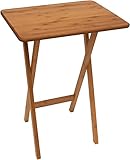 Lipper International Rectangular Snack Table, Bamboo