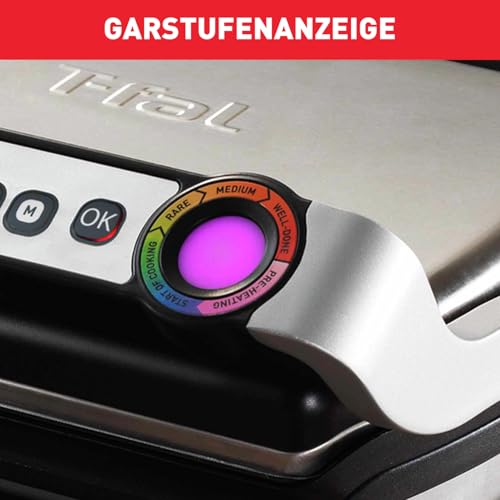 Tefal OptiGrill Kontaktgrill – Elektrogrill mit 6 automatischen Programmen, Garstufenanzeige und automatischer Temperaturanpassung… – Ansicht 4