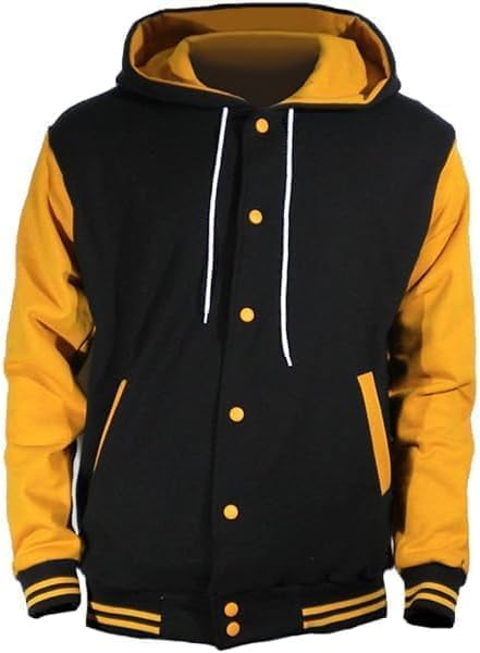 Orchid Cotton hoodie Black varsity jacket men-letterman jacket men-baseball hoodie-mens lightweight jackets with hood